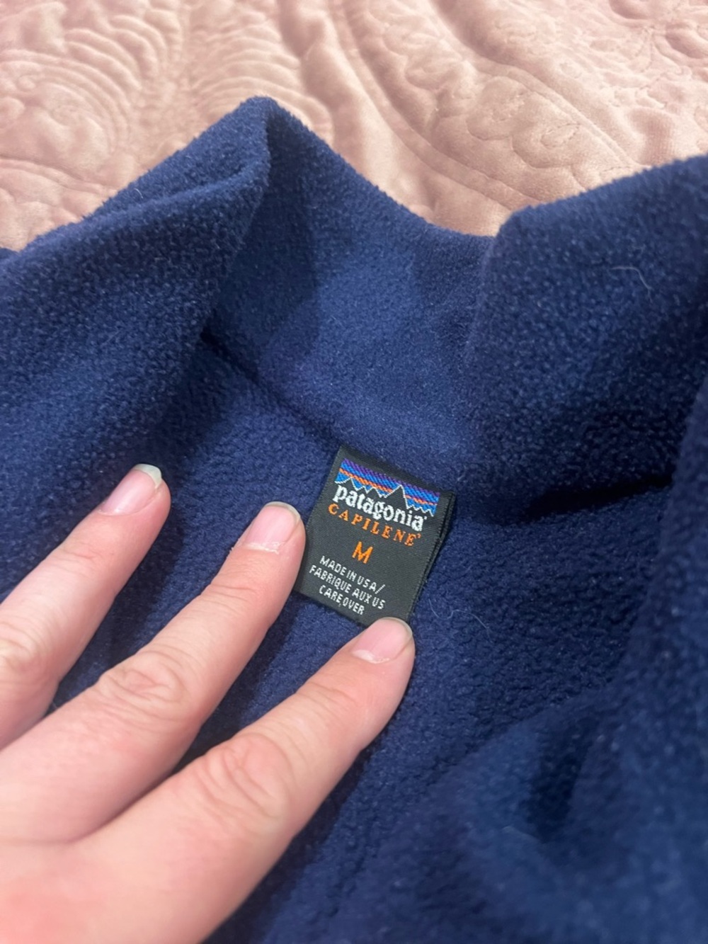 Patagonia Navy Blue Fleece Pullover - Picture 2 of 3